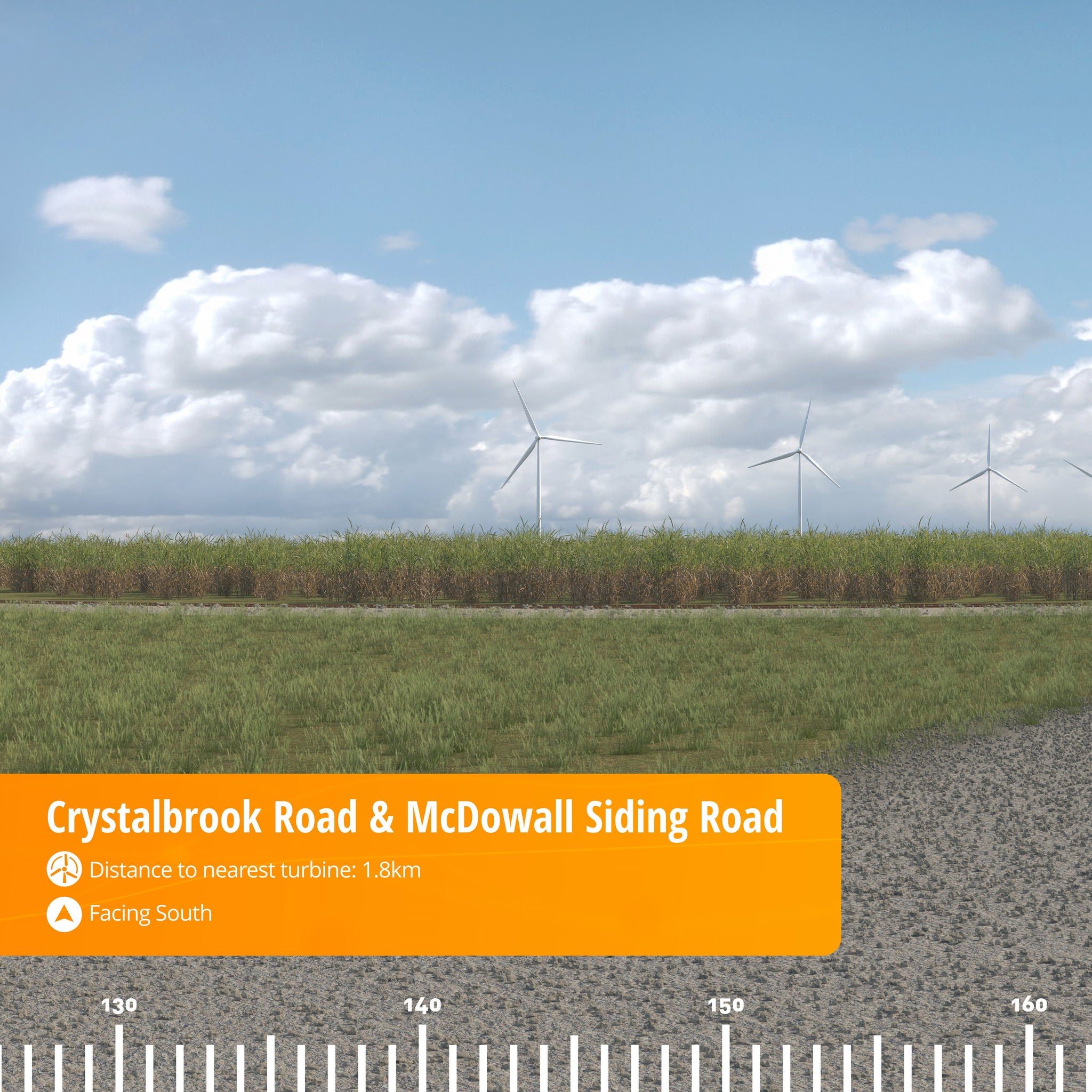 The Crystalbrook Road & McDowall Siding Road viewpoint