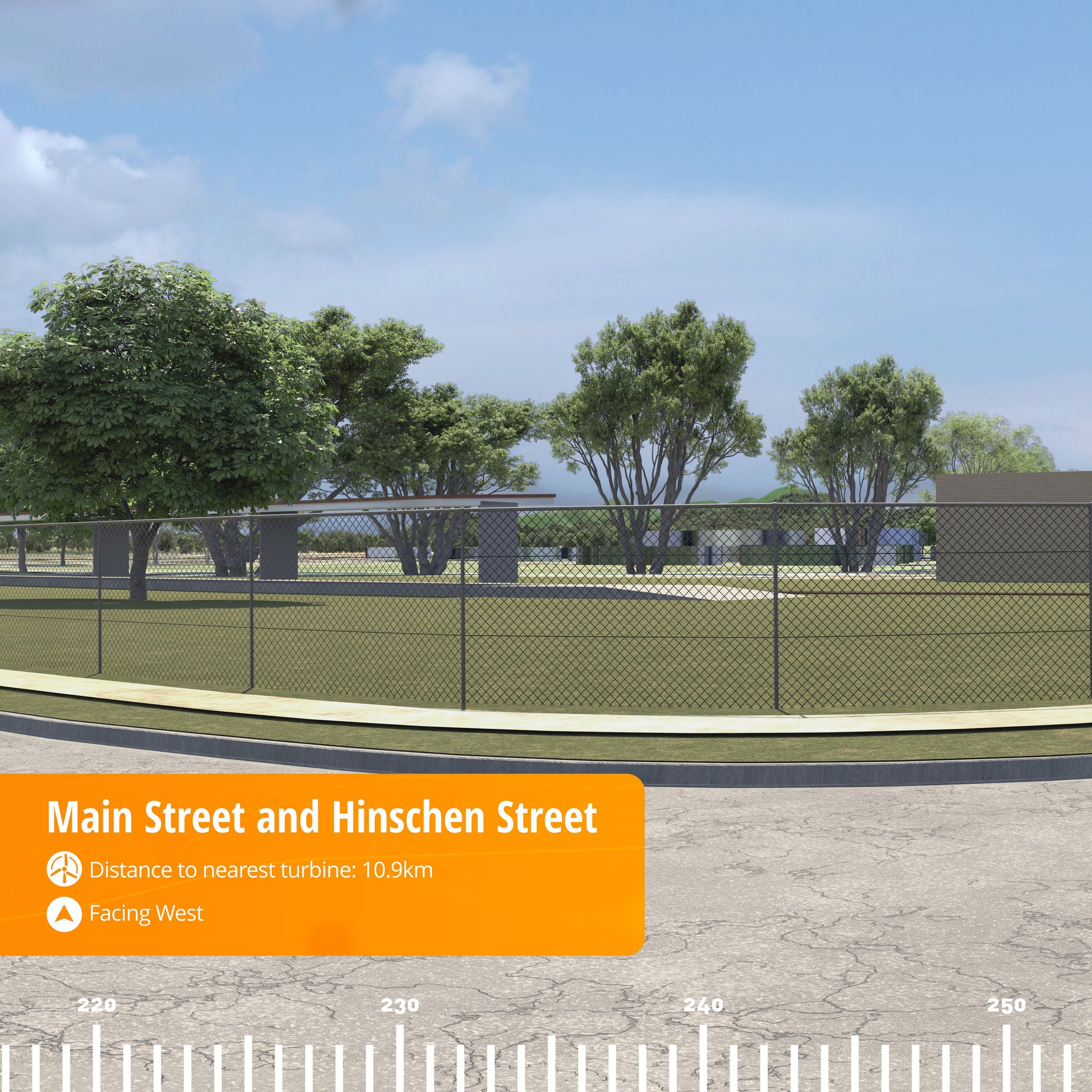 The Main Street and Hinschen Street viewpoint.