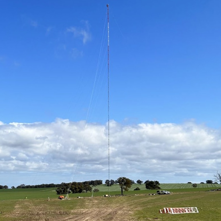 An artist's impression of the proposed met mast.